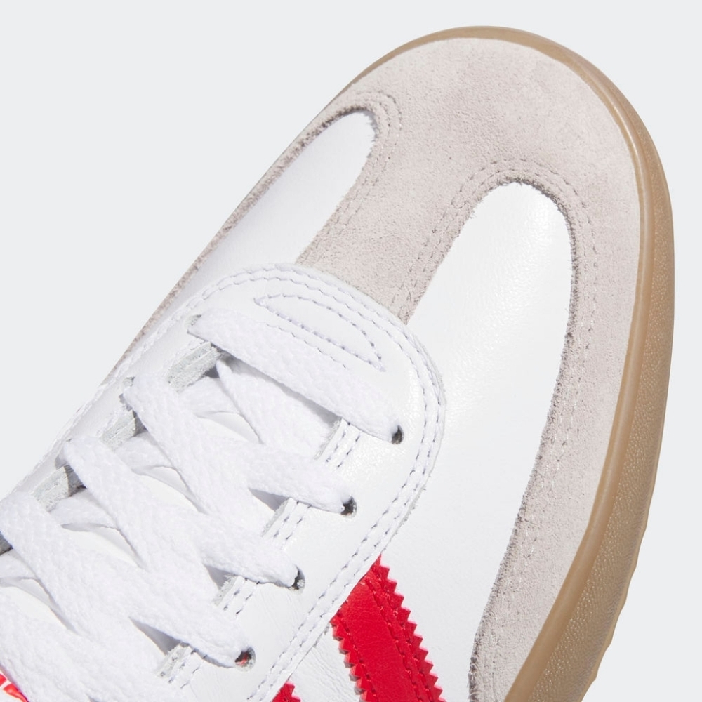 adidas Puig Samba 'White Better‎ Scarlet Gum' Men's Skateboarding Shoes Size 9.5